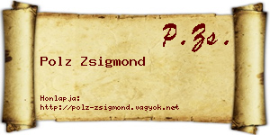 Polz Zsigmond névjegykártya